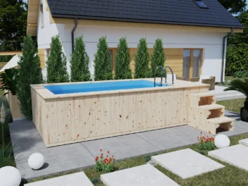 Wooden swimming pool 480 x 240 cm with polypropylene liner
