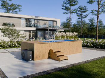 Wooden swimming pool 480 x 240 cm with polypropylene liner (Thermo wood)