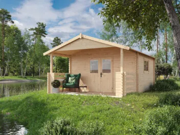 Wooden House with Terrace HEIDI 400cm × 600cm