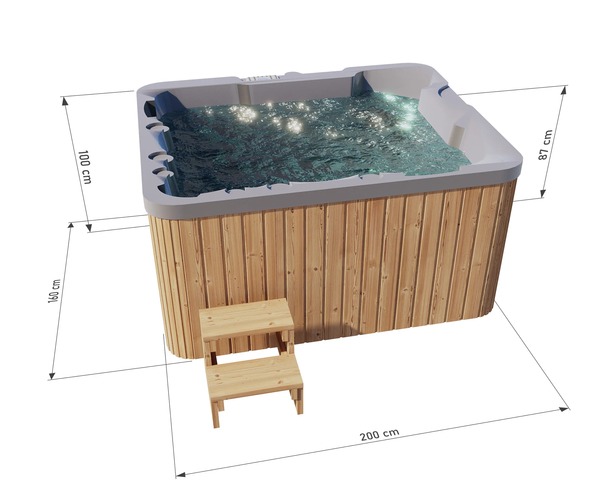 jacuzzi triple - wymiary